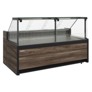 Витрина холодильная Carboma GC111 VM 1,5-1 (1008 Темный дуб) (динамика, без боковин)