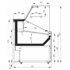 Витрина холодильная Carboma GC75 VV 1,2-1 фронт нестандартный цвет (динамика) - Изображение 6