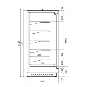 Горка холодильная Dazzl Vega 100 H210 375 - Изображение 3