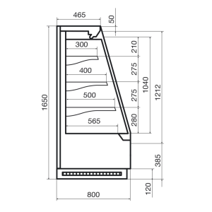 Горка холодильная Dazzl Vega 080 H160 Plug-in 125 - Изображение 3