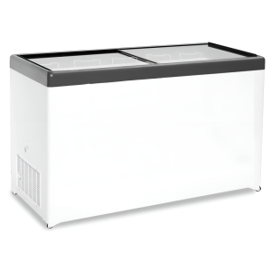 Ларь морозильный с прямым стеклом CRYSPI ЛВН 600 П (СF 600 FQ) серый без корзин