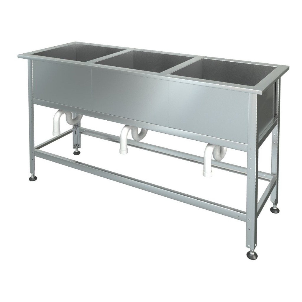 Ванна моечная МХМ М-3-0,4-0,53/1,49 (AISI 430, t=0,6)