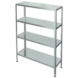 Стеллаж с 4-я сплошными полками МХМ С-4-0,4/0,8/2,0 (нержавейка) 