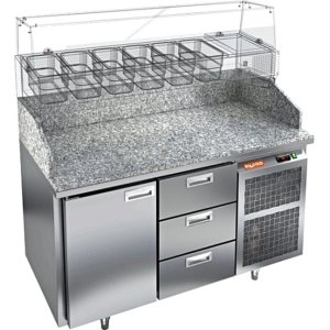 Стол холодильный для пиццы HiCold PZ3-13/GN камень