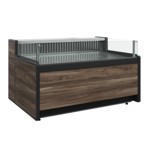 Витрина холодильная Carboma GC111 SP 0,94-2 (1008 Темный дуб) (открытая, без боковин)