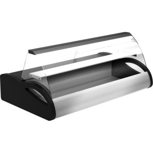 Витрина холодильная настольная Carboma A87 SM 1,5-1 (ВХС-1,5 Арго) (0013-0430  (бок черн, декор нерж))