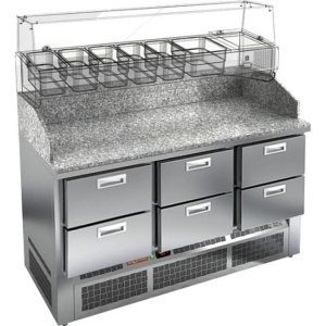 Стол холодильный для пиццы HiCold PZE3-222/SN камень