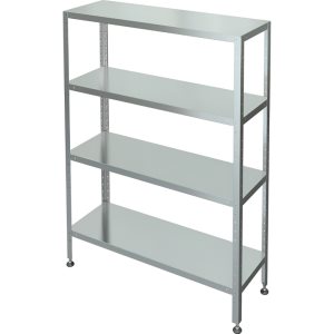 Стеллаж с 4-я сплошными полками МХМ С-4-0,4/0,5/2,0 (нержавейка) 