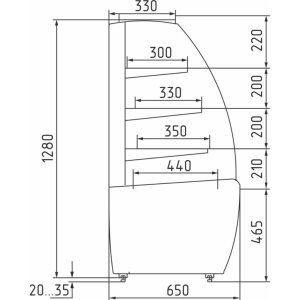 Витрина кондитерская Carboma K70 N 0,9-1 Light Паттерн (0107 Ольха) нейтральная - Изображение 2